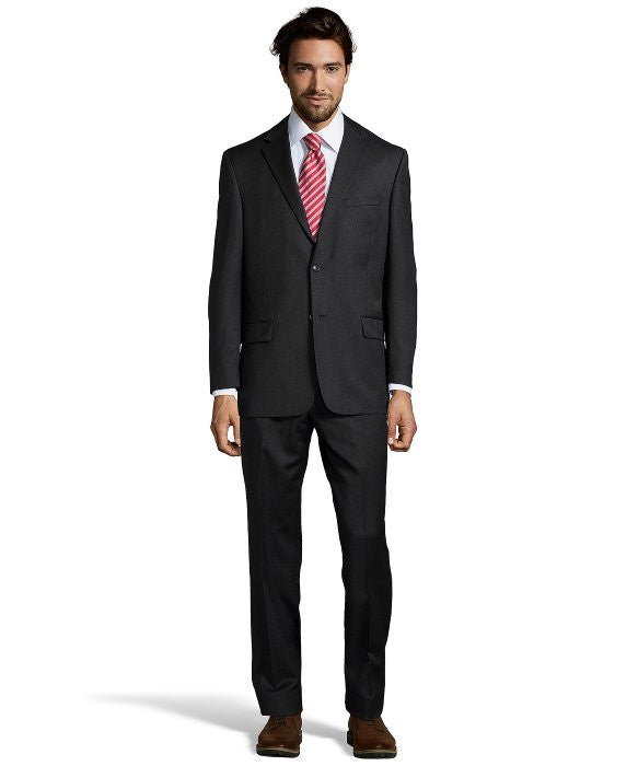 Palm Beach 100% Wool Charcoal Suit Jacket | Blue Lion Men's Apparel