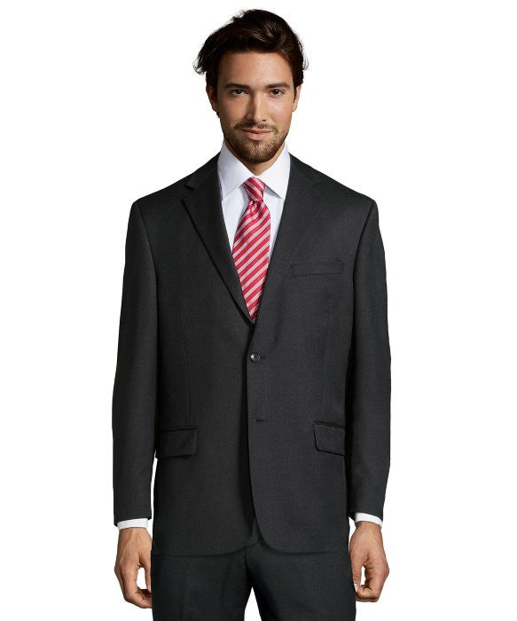 Palm Beach 100% Wool Charcoal Suit Jacket | Blue Lion Men's Apparel